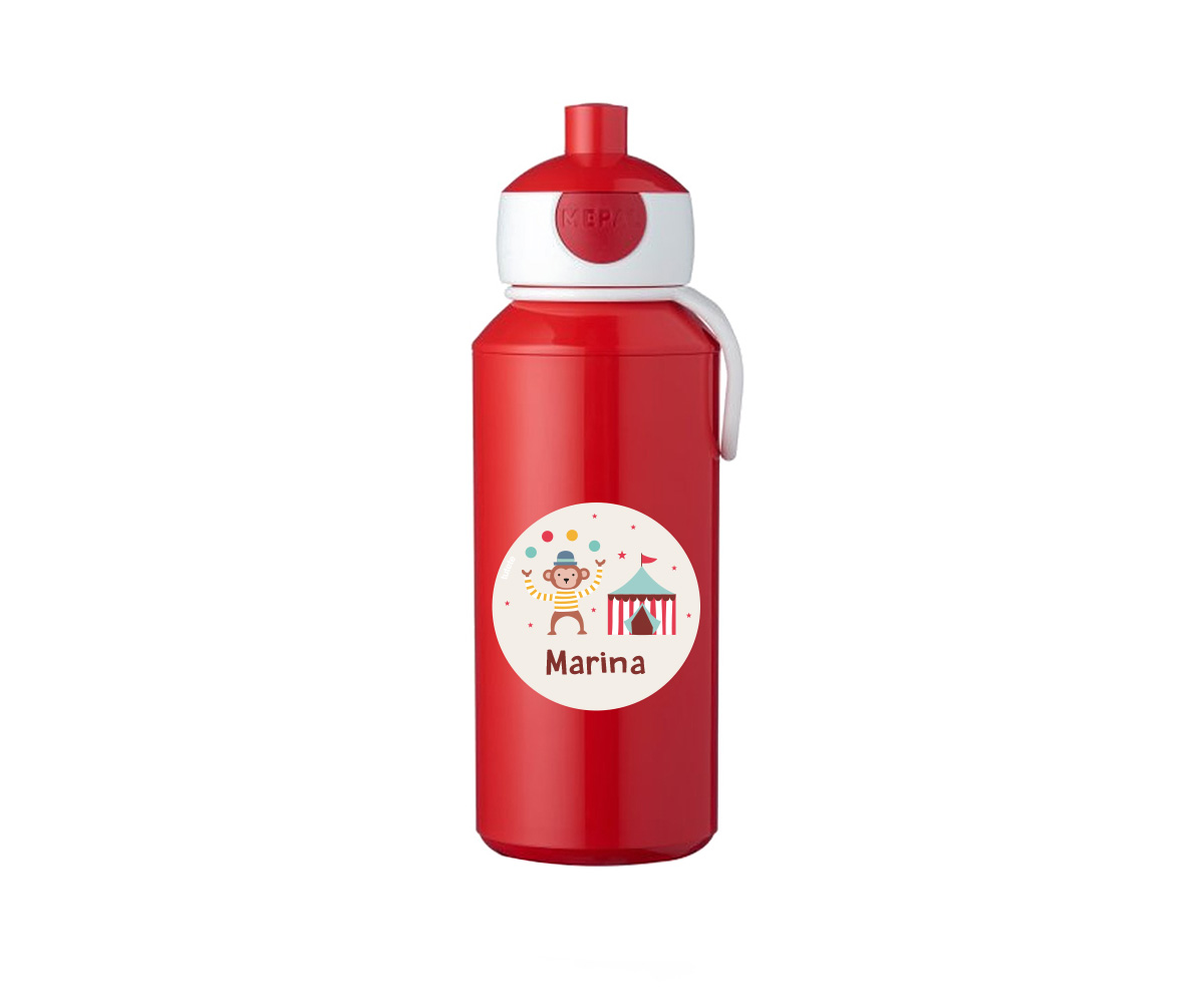 Borraccia Campus Pop-Up Rosso 400ml Personalizzata Circus