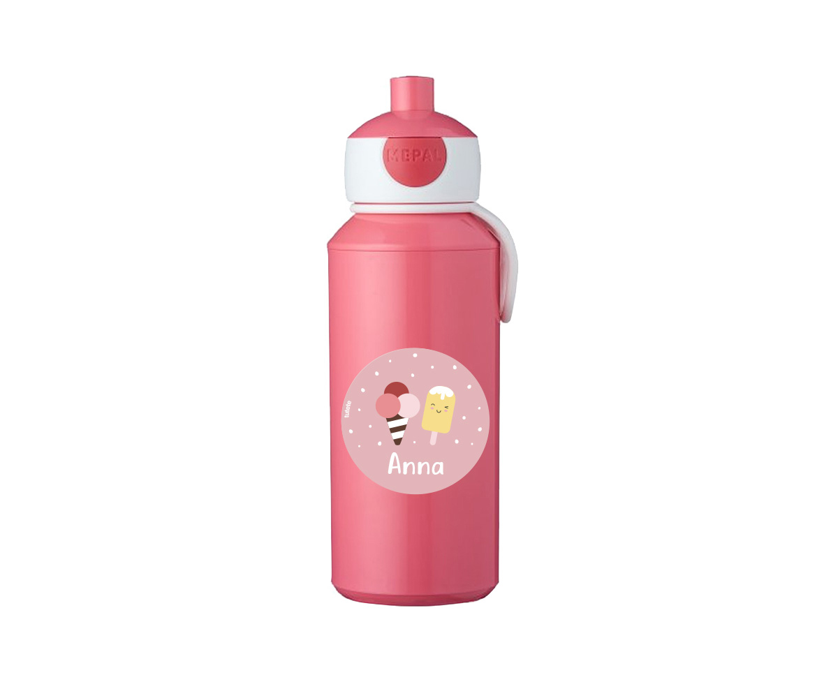 Bouteille Campus Pop-Up Personnalisée Rose 400 Ml Sugary