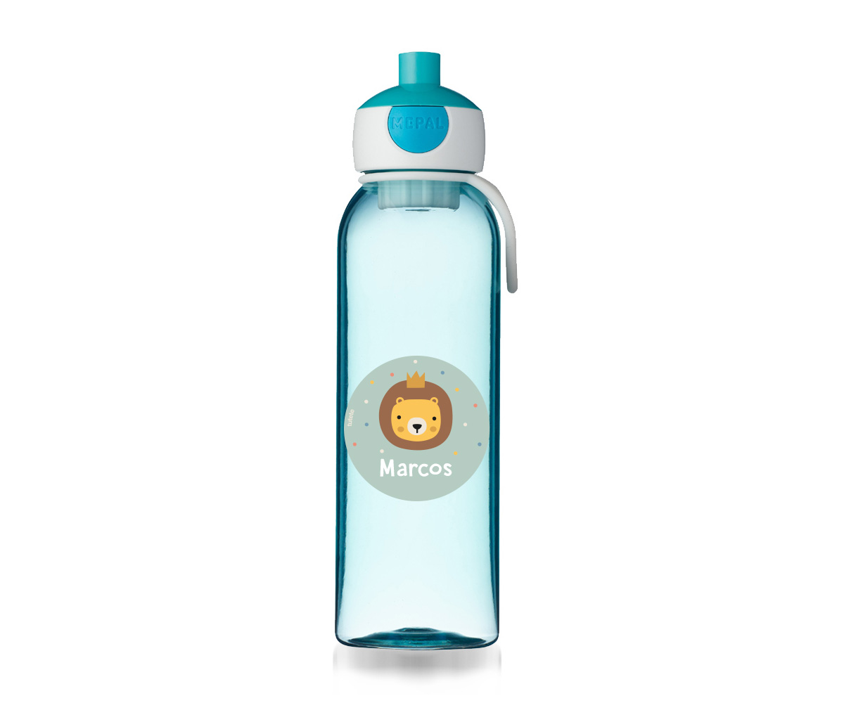 Botella Campus Pop-Up Personalizada Turquesa 500ml Animal Friends