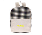 Mochila Vichy Negro Personalizable