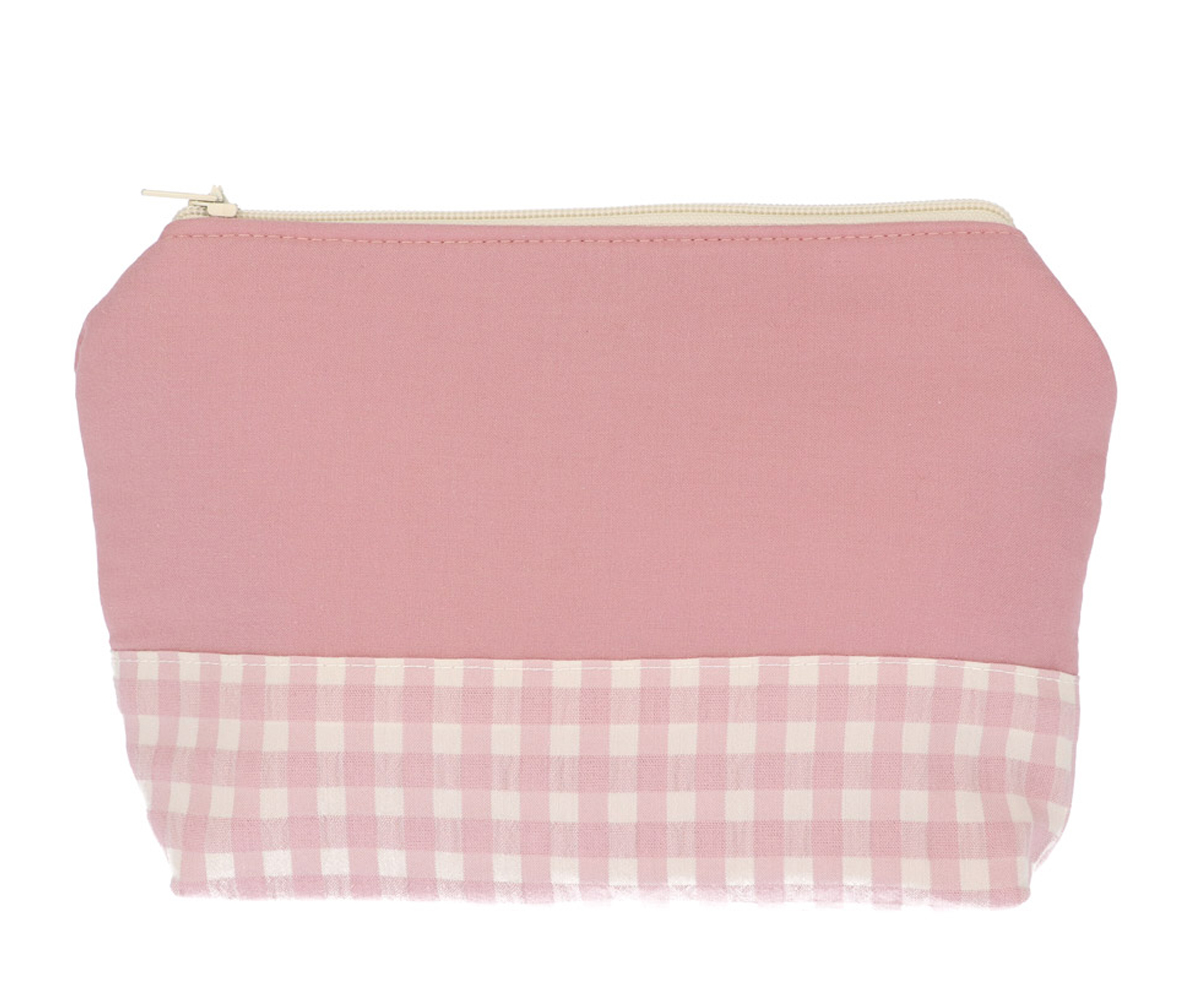 Trousse De Toilette Pour Enfant Vichy Rose - Personnalisé