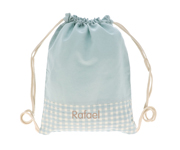 Mochila Saco Vichy Verde Personalizable