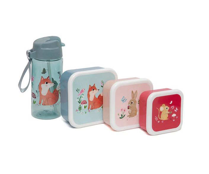 Set 3 Lunch Box Woodland Stone Blue