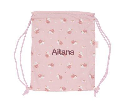 Mochila Saco Tela Magical Unicorn Personalizable