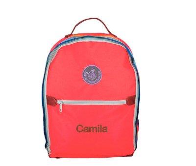Zaino Retro Rosso Arcobaleno Personalizzabile