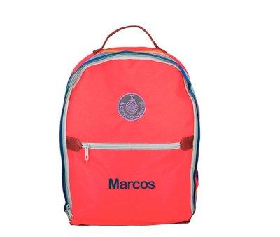 Zaino Retro Rosso Arcobaleno Personalizzabile