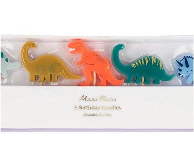 6 Mini Candeline Dino