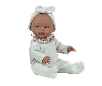 Pelele Camille Tea Green with Collar and Liberty Headband for Cuties Doll