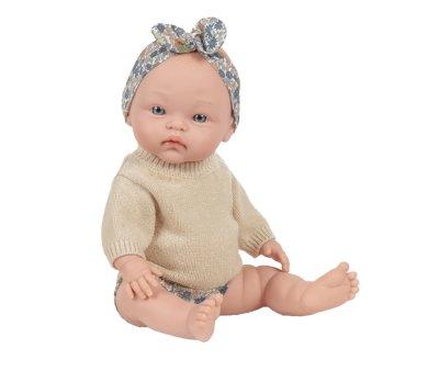 Conjunto Ponto Paula, Cuequinha com Folho e Bandolete Liberty para Boneca Cuties