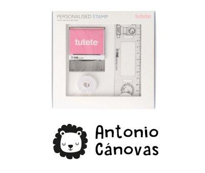 Sello Personalizado Len Savannah + Cinta Blanca para Ropa Oscura