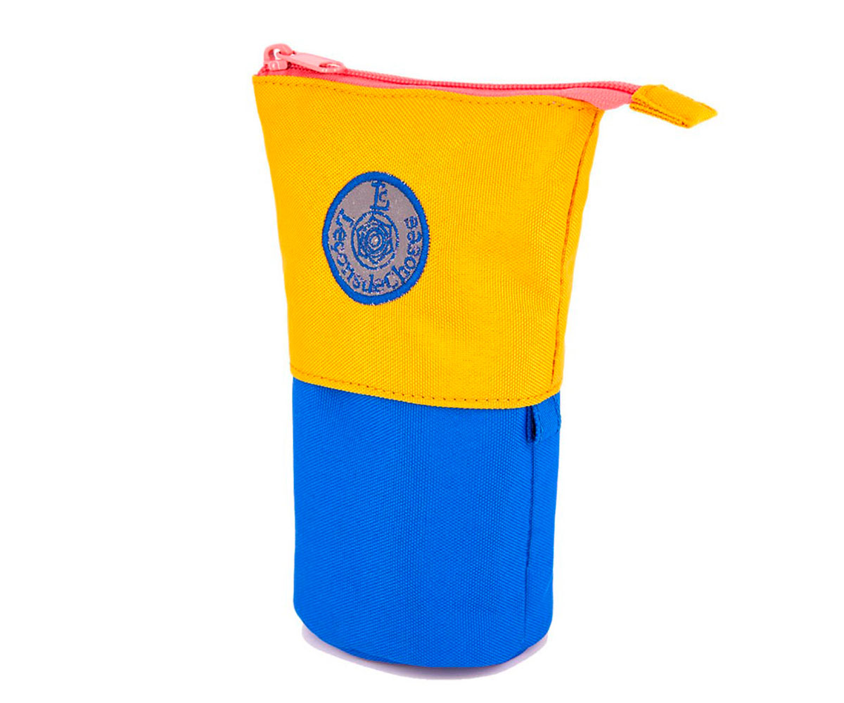 Estuche Lapicero Mostaza/Azul