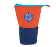 Astuccio Porta Matite Arancio-Blu