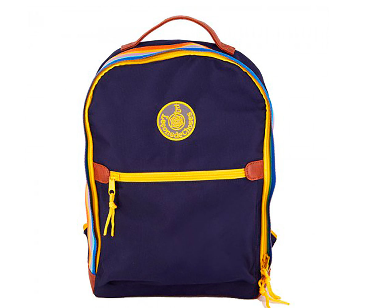 Zaino Retro Blu Arcobaleno Personalizzabile - Tutete