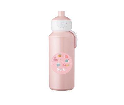 Customized Campus Pop-Up Bottle Tutete Pink 400ml Bugs