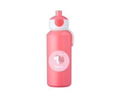 Botella Campus Pop-Up Personalizada Rosa 400ml Magical Unicorn