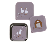 Set 3 Snackbox Acciaio Tiny Farmer Malva