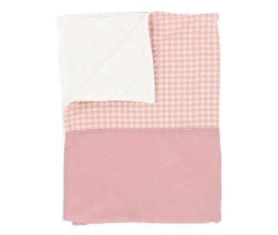 Manta Coralina Vichy Rosa Personalizable