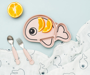 2 Cubiertos Antideslizantes Yummyplus Sea Friends Rosa Empolvado