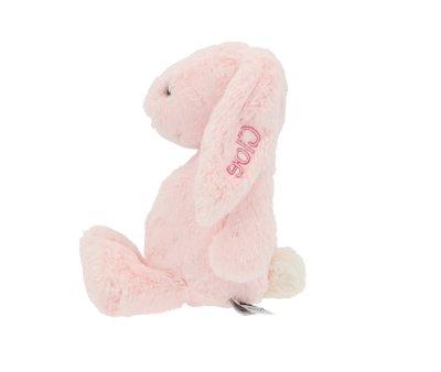 Bashful Pink Soft Bunny Rattle Personalised