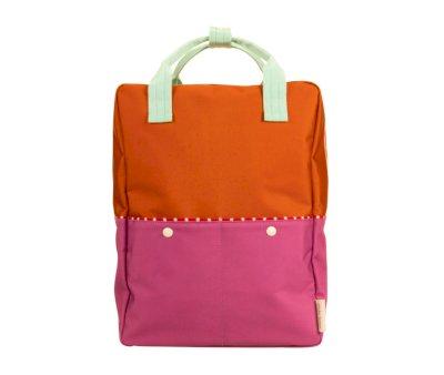 Large Backpack Sticky Lemon Better Together Colourblocking Gravel Orange + Rosette Pink