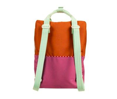 Large Backpack Sticky Lemon Better Together Colourblocking Gravel Orange + Rosette Pink