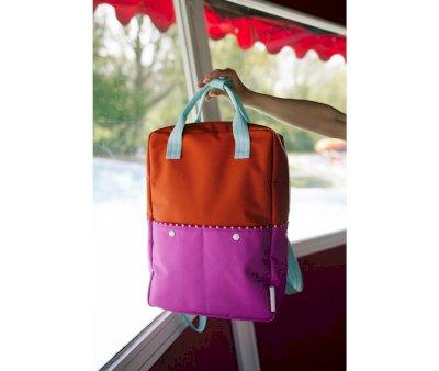 Large Backpack Sticky Lemon Better Together Colourblocking Gravel Orange + Rosette Pink