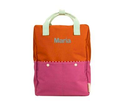 Large Backpack Sticky Lemon Better Together Colourblocking Gravel Orange + Rosette Pink