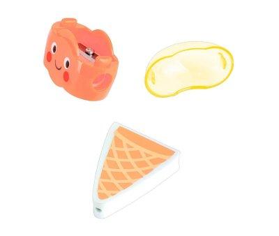1 Unit Ice Cream Sharpener and Eraser Be Happy