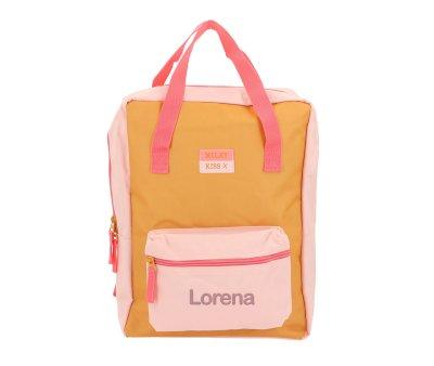 School Backpack Milky Kiss Bright Vibes Yellow Personalised