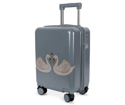 Travel Suitcase Swan Blue