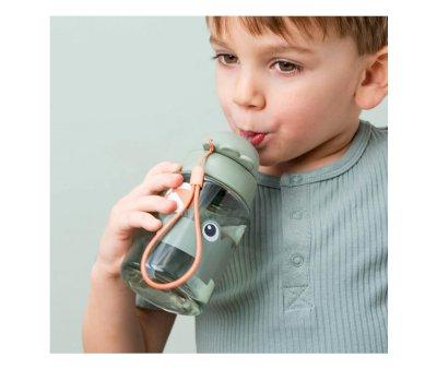 Botella Plstico con Pajita Playground Green