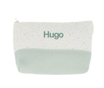 Trousse de Toilette pour Enfants Rainbow Dots Vert Personnalisable