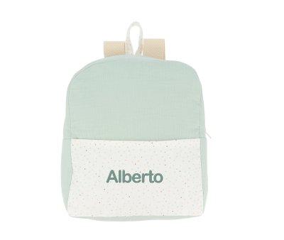 Mochila Verde Rainbow Dots Personalizável