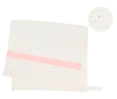 Asciugamano Asilo Personalizzabile Rainbow Dots Rosa