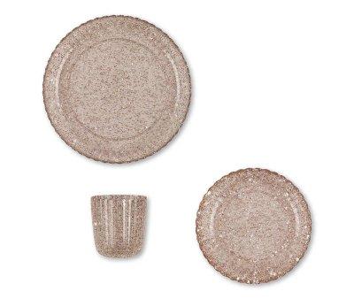 Set utenslios de mesa Sparkling Blush Glitter