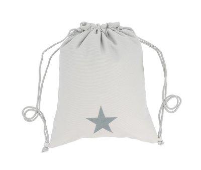 Mochila Saco Personalizada Piqu Estrella Gris