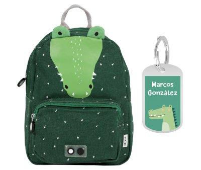 Zaino Trixie Mr.Crocodile+Portachiavi Personalizzato