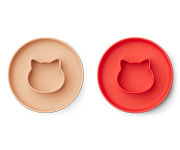 2 Pratos Gordon Cat Apple Red/Tuscany Rose