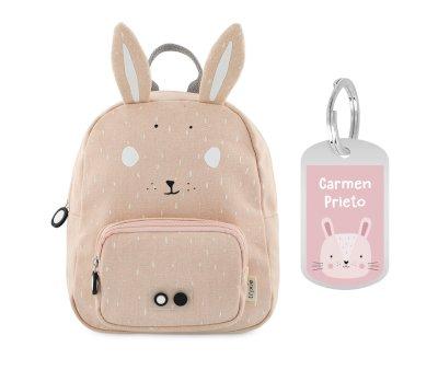 Mochila Small Mrs. Trixie Rabbit com Porta chave Personalizado