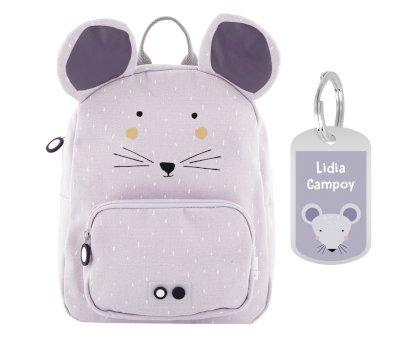 Mochila Trixie LARGE Mrs. Mouse  com porta chaves personalizado