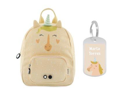 Mochila Trixie PEQUEA Mrs. Unicorn con Llavero Personalizado