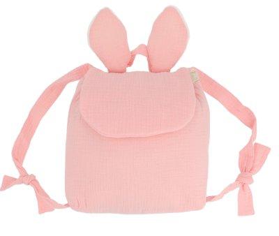 Small Blush Pink Organza Bunny Backpack Personalised