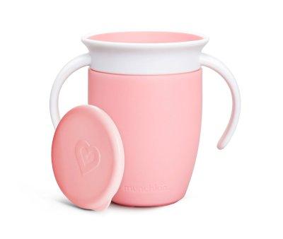 Bicchiere Antigoccia Manici Miracle 360 Tappo Rosa 200ml