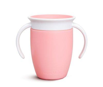 Bicchiere Antigoccia Manici Miracle 360 Tappo Rosa 200ml