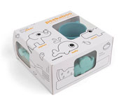 Stoviglie Silicone Peekaboo Blue
