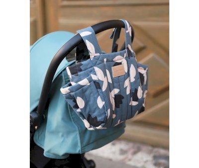 Hyde Park Blue Black Tulips Organizer Bag