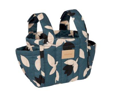 Hyde Park Blue Black Tulips Organizer Bag