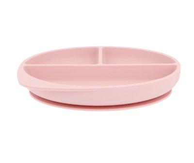 Silicone Plate with Suction Light Pink