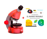 Microscopio Levenhuk LabZZ M101 Naranja + Libro Educativo