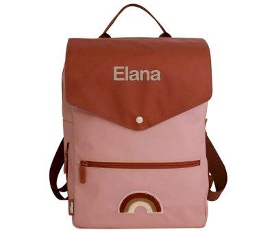 Personalised Eef Rainbow Large Backpack